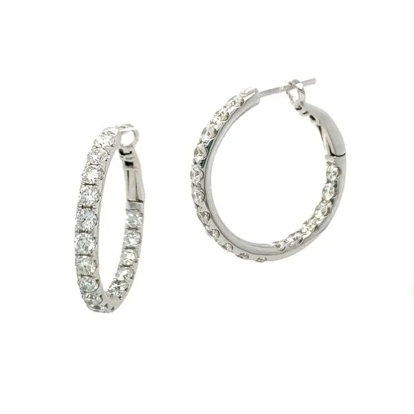 Diamond Inside-Out Hoop Earrings Hingham Jewelers Hingham, MA