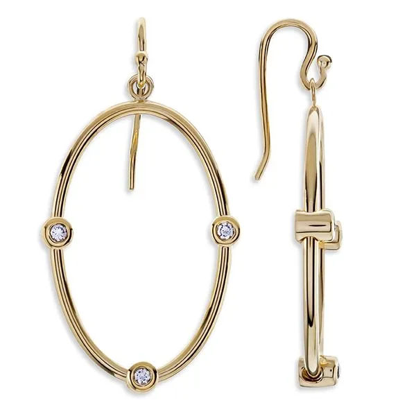 Oval Dangles with Diamonds Hingham Jewelers Hingham, MA