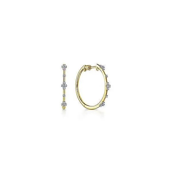 Diamond Cluster Hoops Hingham Jewelers Hingham, MA