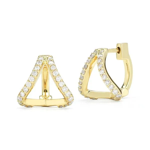 Diamond Lexy Huggie Hoop Earrings Hingham Jewelers Hingham, MA