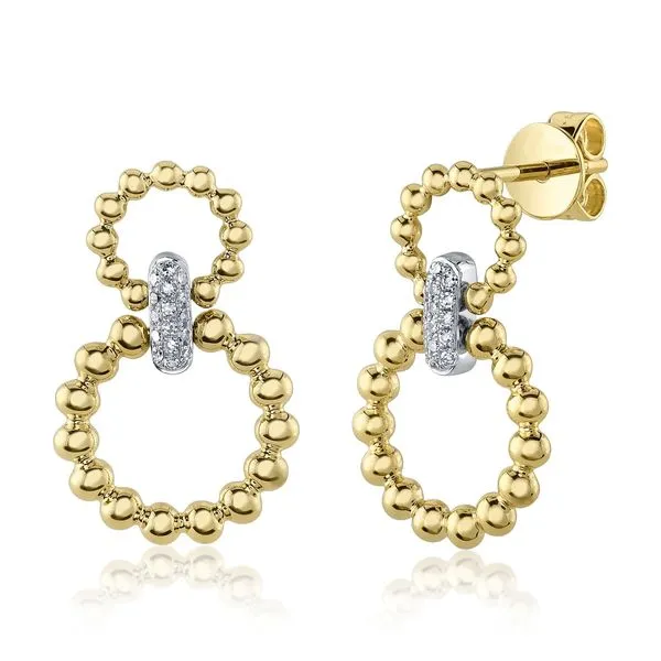 Double Circle Beaded Drop Earrings Hingham Jewelers Hingham, MA
