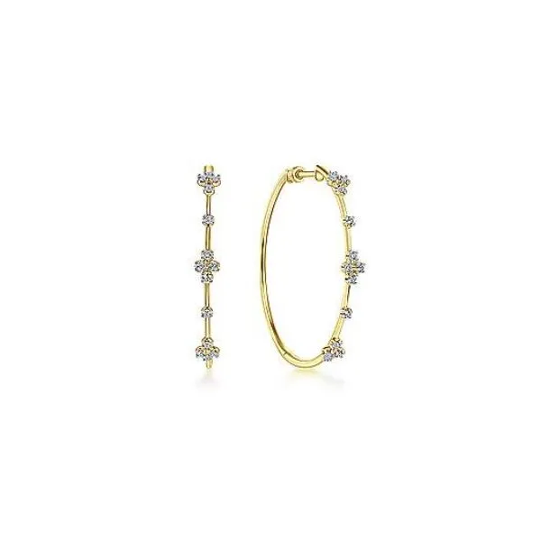 Diamond Accent Hoop Earrings Hingham Jewelers Hingham, MA