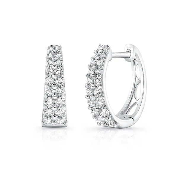 Diamond Huggie Hoop Earrings Hingham Jewelers Hingham, MA