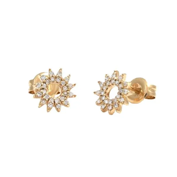 Petite Diamond Sunburst Stud Earrings Hingham Jewelers Hingham, MA