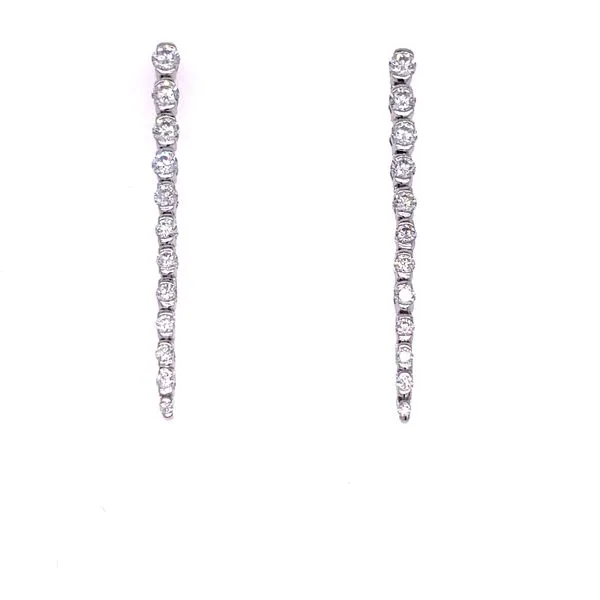 Long Diamond Drop Dangle Earrings Hingham Jewelers Hingham, MA