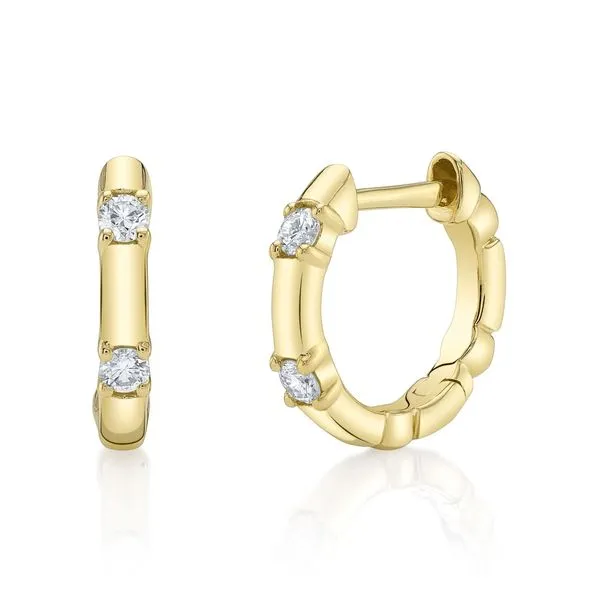 Diamond Huggie Hoop Earrings Hingham Jewelers Hingham, MA