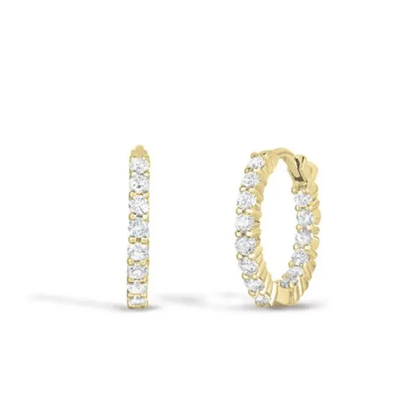 Petite Inside-Out Diamond Hoop Earrings Hingham Jewelers Hingham, MA