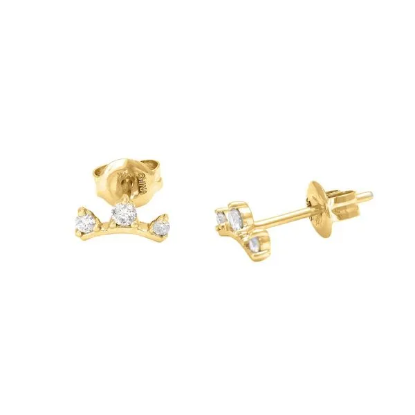 Diamond Trio Stud Earrings