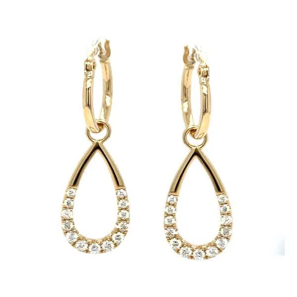 Diamond Teardrop Dangle Earrings