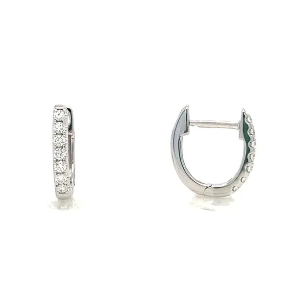 Diamond Huggie Hoop Earrings