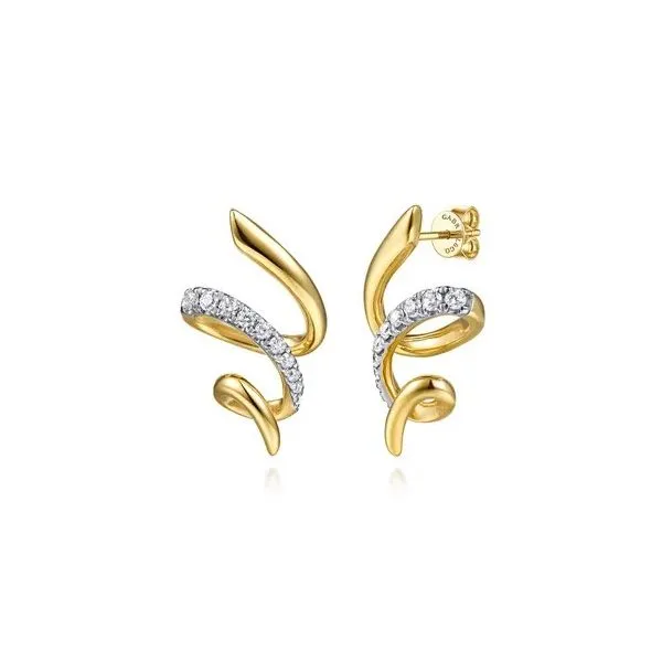 Diamond Swirl Stud Earrings Hingham Jewelers Hingham, MA
