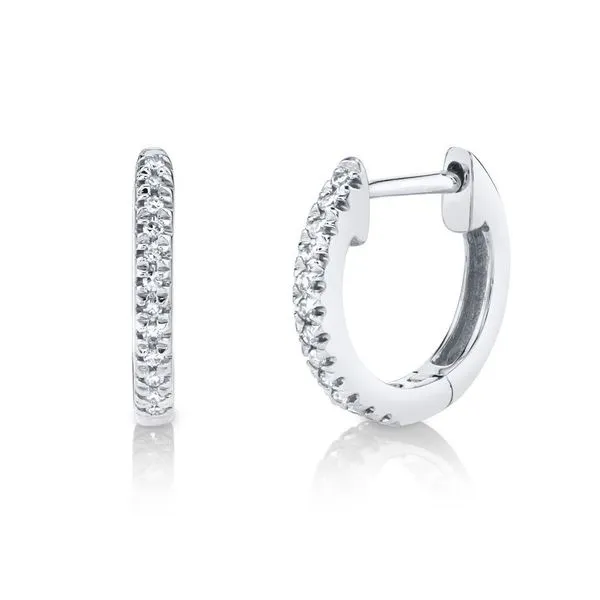 Diamond Huggie Hoop Earrings Hingham Jewelers Hingham, MA
