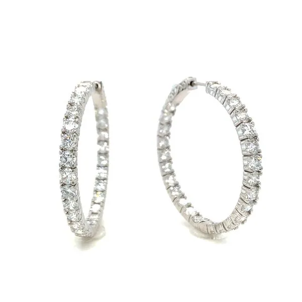 Lab Grown Diamond Inside-Out Hoop Earrings Hingham Jewelers Hingham, MA