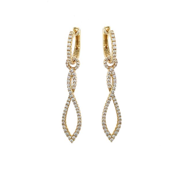 Diamond Pave Dangle Earrings Hingham Jewelers Hingham, MA