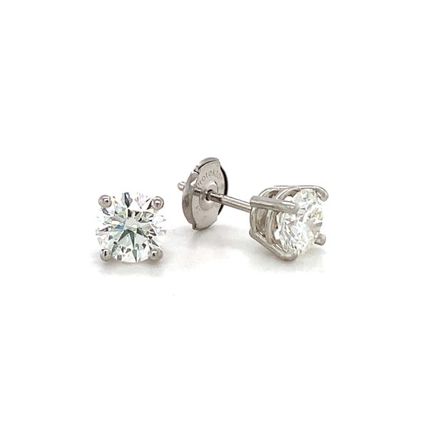 Platinum Diamond Stud Earrings Hingham Jewelers Hingham, MA