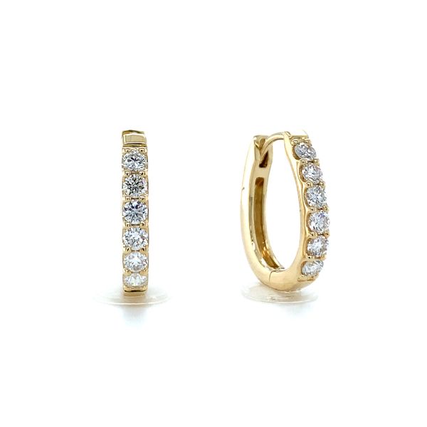 Diamond Oval Hoop Earrings Hingham Jewelers Hingham, MA