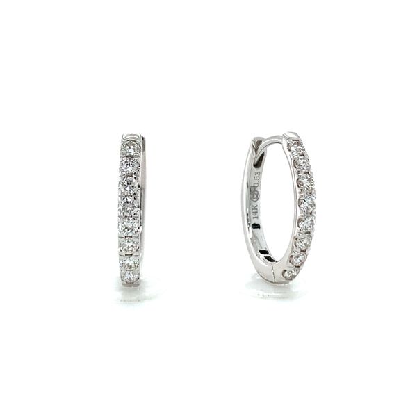 Diamond Oval Hoop Earrings Hingham Jewelers Hingham, MA