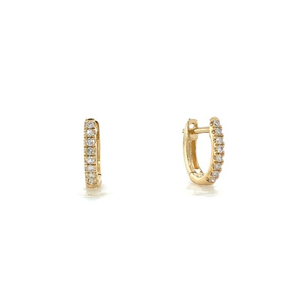 Diamond Huggie Hoop Earrings Hingham Jewelers Hingham, MA