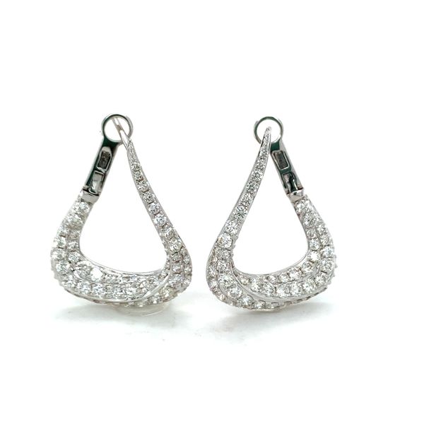 Diamond Pave Wrap Hoop Earrings Hingham Jewelers Hingham, MA