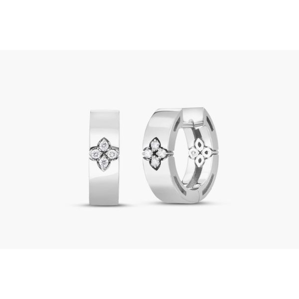 Love in Verona Diamond Hoop Earrings Hingham Jewelers Hingham, MA