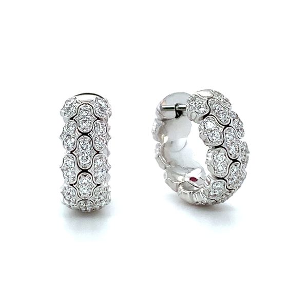 Cobra Diamond Pave Hoop Earrings Hingham Jewelers Hingham, MA