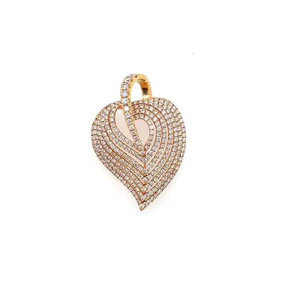 Diamond Pave Leaf Pandant Hingham Jewelers Hingham, MA