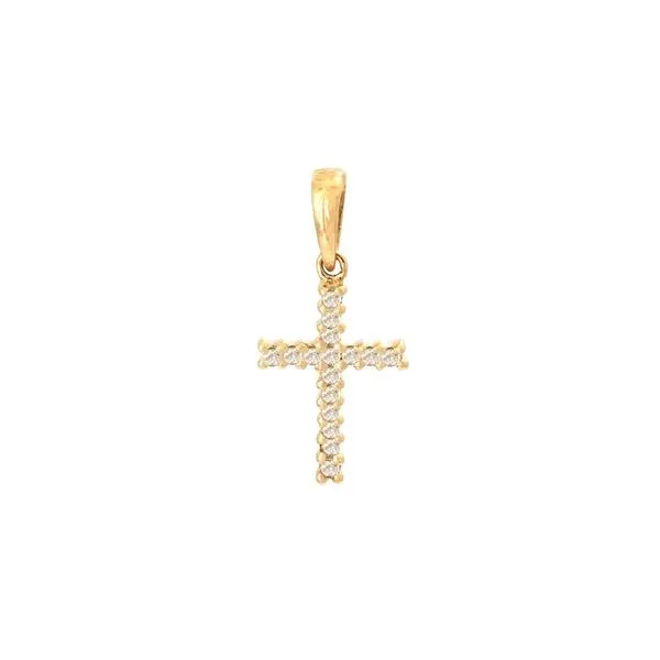 Petite Diamond Cross Pendant Hingham Jewelers Hingham, MA