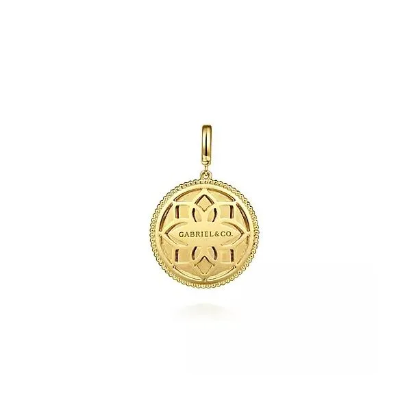 Diamond Medallion Pendant Image 2 Hingham Jewelers Hingham, MA