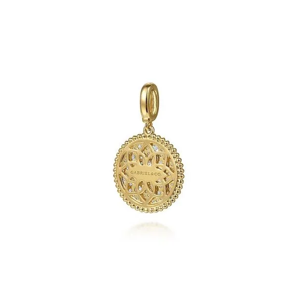 Diamond Pave Medallion Pendant