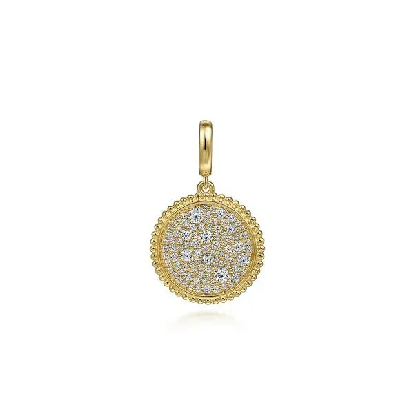 Diamond Pave Medallion Pendant