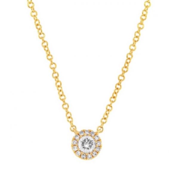 Diamond Halo Necklace Hingham Jewelers Hingham, MA
