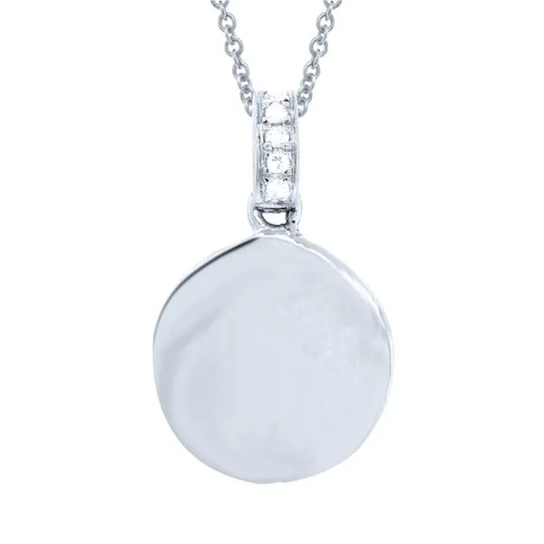 Disc Pendant with Diamond Bale Hingham Jewelers Hingham, MA