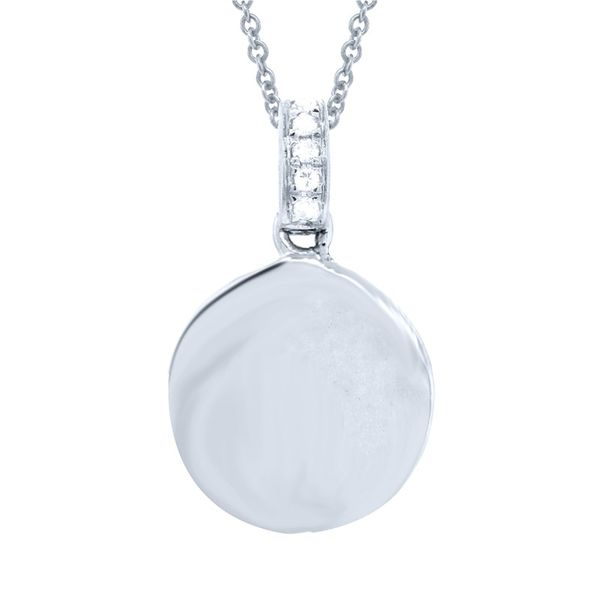 Disc Pendant with Diamond Bale Hingham Jewelers Hingham, MA