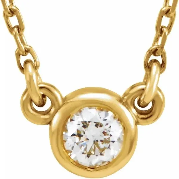 Diamond Bezel Necklace Hingham Jewelers Hingham, MA