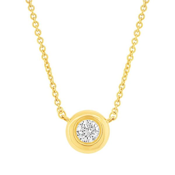 Diamond Bezel Necklace Hingham Jewelers Hingham, MA