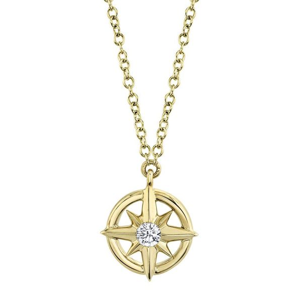 Petite Compass Rose Necklace Hingham Jewelers Hingham, MA