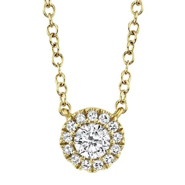 Diamond Halo Necklace Hingham Jewelers Hingham, MA