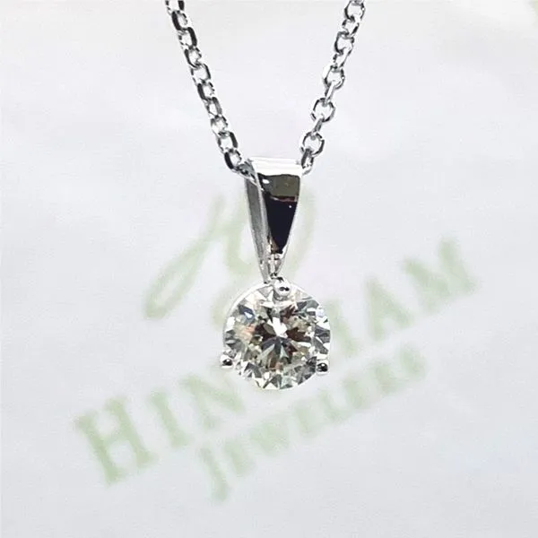Diamond Solitaire Pendant Hingham Jewelers Hingham, MA