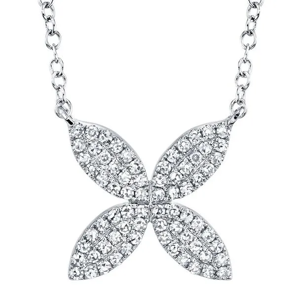 Diamond Flower Necklace Hingham Jewelers Hingham, MA