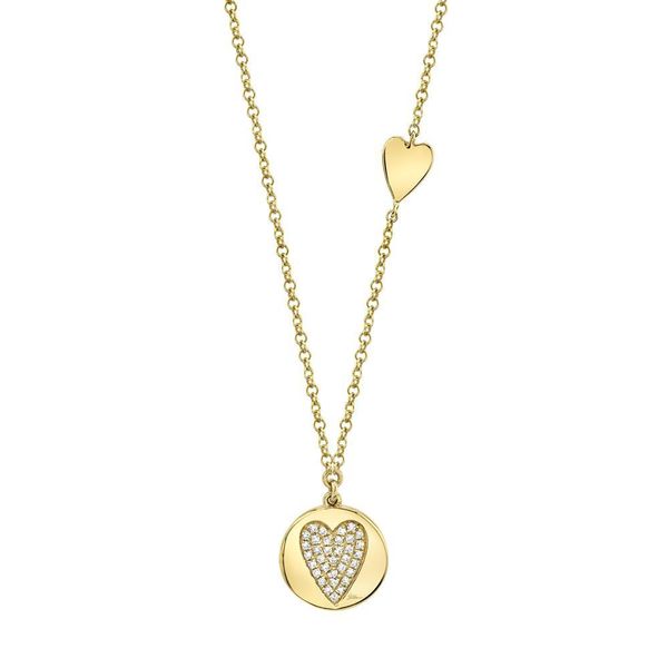 Diamond Heart Disc Necklace Hingham Jewelers Hingham, MA