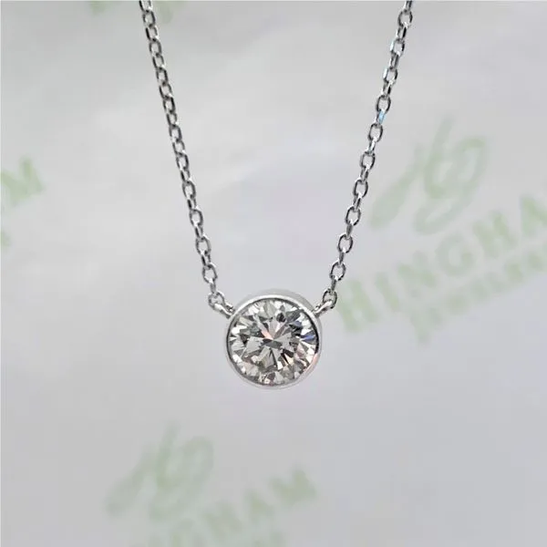 Diamond Solitaire Necklace Hingham Jewelers Hingham, MA