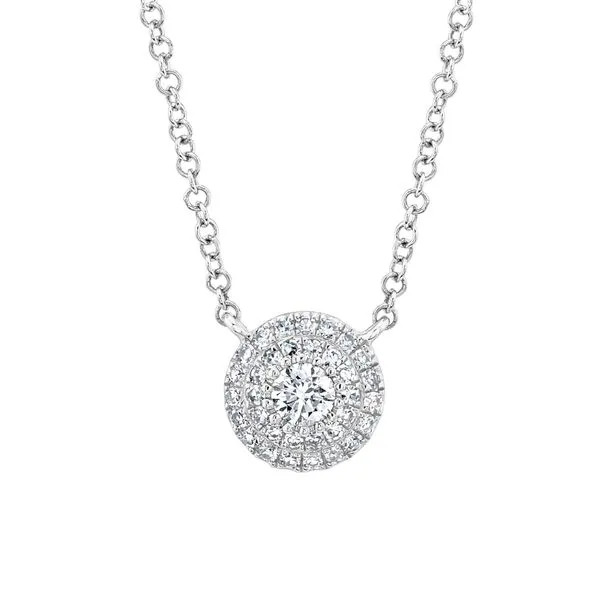 Double Halo Diamond Necklace Hingham Jewelers Hingham, MA