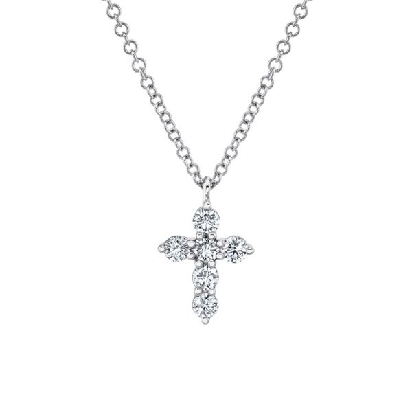 Petite Diamond Cross Necklace Hingham Jewelers Hingham, MA