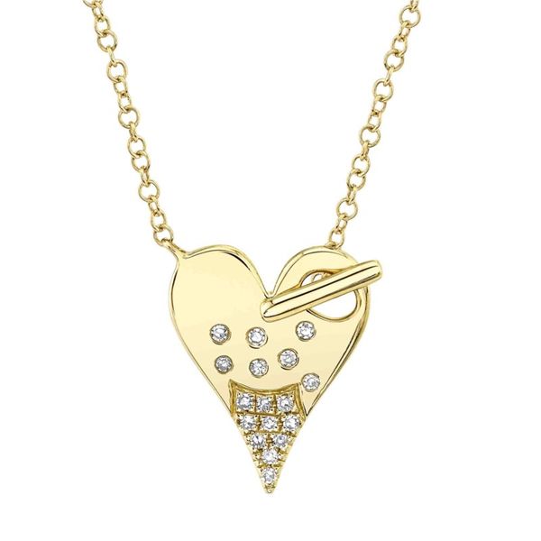 Diamond Heart Toggle Necklace Hingham Jewelers Hingham, MA
