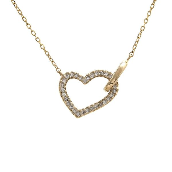 Open Diamond Heart Necklace Hingham Jewelers Hingham, MA