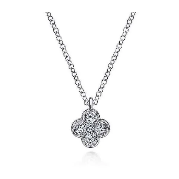 Diamond Clover Pendant Necklace Hingham Jewelers Hingham, MA