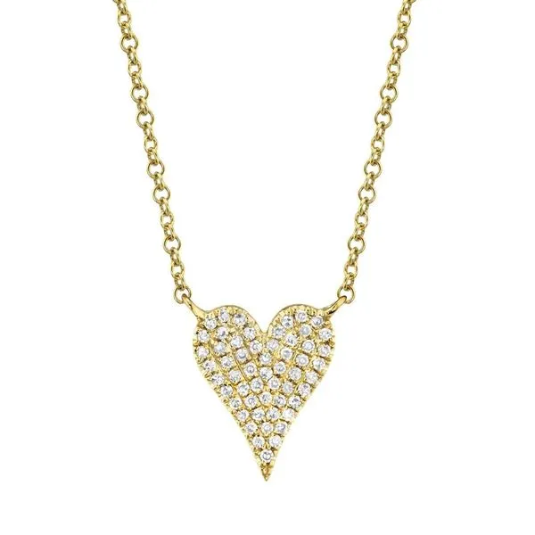 Pave Heart Necklace Hingham Jewelers Hingham, MA