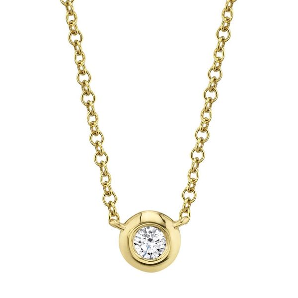 Petite Diamond Solitaire Necklace Hingham Jewelers Hingham, MA