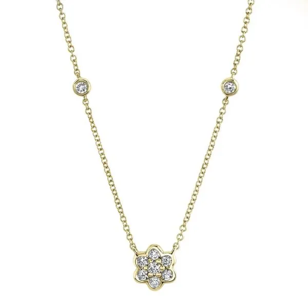 Diamond Flower Necklace Hingham Jewelers Hingham, MA