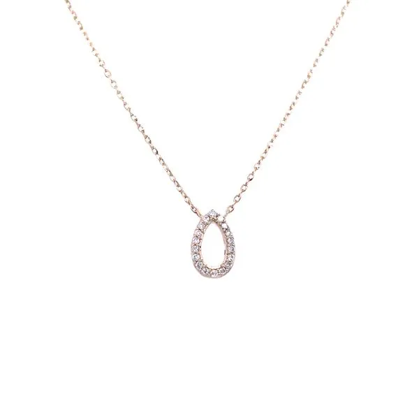 Diamond Pave Pear Necklace Hingham Jewelers Hingham, MA